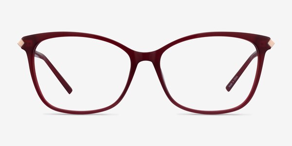 Ashley Burgundy Acetate-metal Montures de Lunette de vue