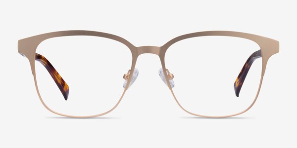 Intense Matte Gold Tortoise Acétate Montures de Lunette de vue