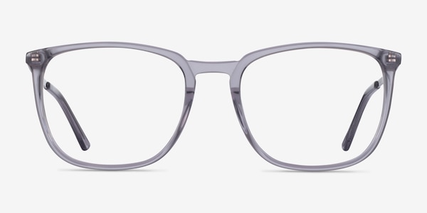 Domenico Clear Gray Silver Acetate Eyeglass Frames
