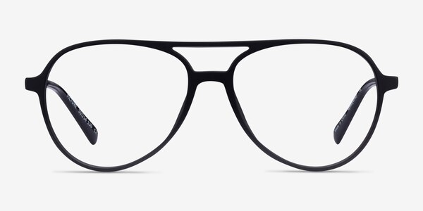 Picture Matte Black & Silver Plastic-metal Montures de Lunette de vue