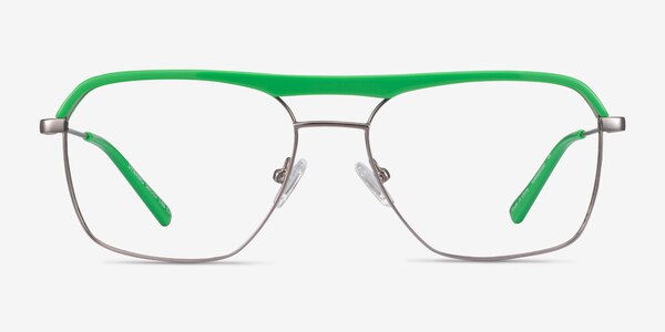 Dynamo Green & Gunmetal Acetate-metal Montures de Lunette de vue