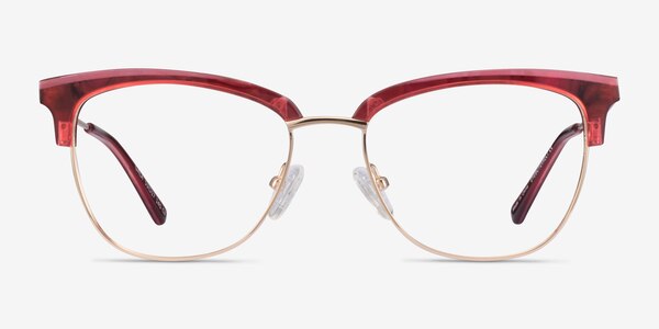 Gala Rapsberry & Gold Acetate-metal Eyeglass Frames