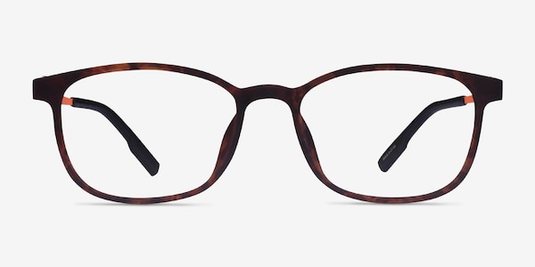 Idea Matte Tortoise Orange Plastic Eyeglass Frames