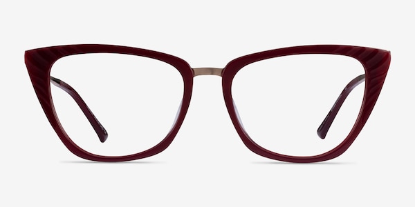 Trenta Burgundy Gold Acetate Eyeglass Frames