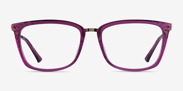 Grande Purple Gold Acétate Montures de Lunette de vue