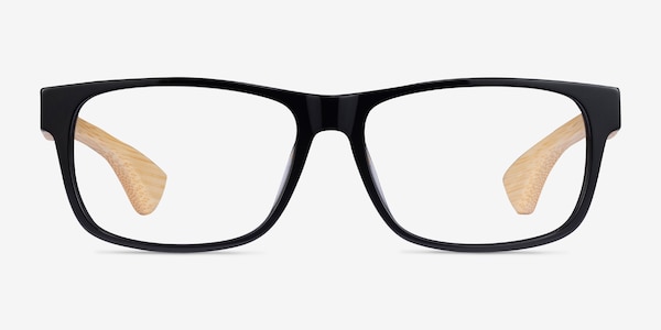 Taiga Black & Light Wood Wood-texture Eyeglass Frames