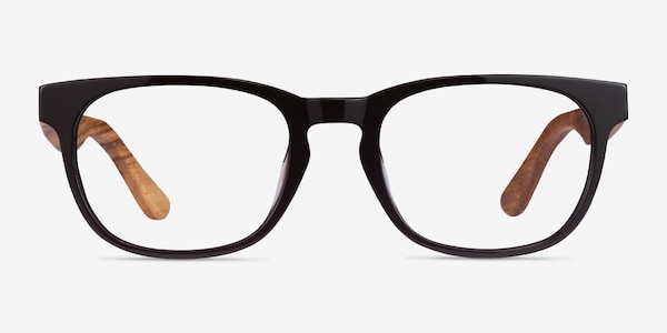 Tongass Dark Brown & Wood Wood-texture Eyeglass Frames