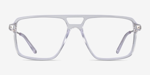 San Diego Clear Silver Acetate Eyeglass Frames