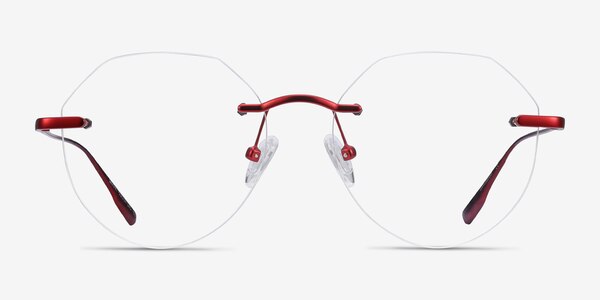 Sahar Rouge Métal Montures de Lunette de vue