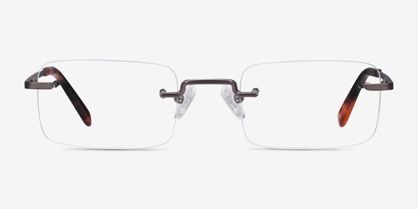 Simplicity Gunmetal Metal Eyeglass Frames