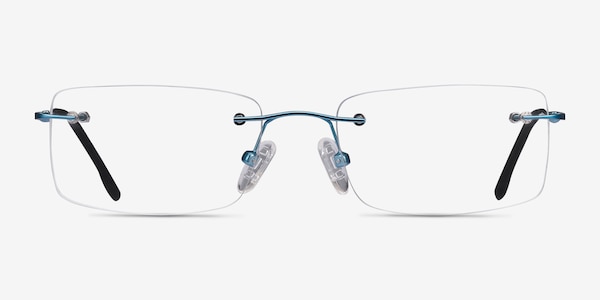 Woodrow Blue Metal Eyeglass Frames
