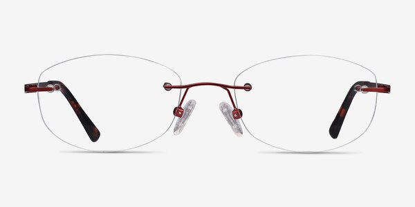 Athena Red Metal Eyeglass Frames