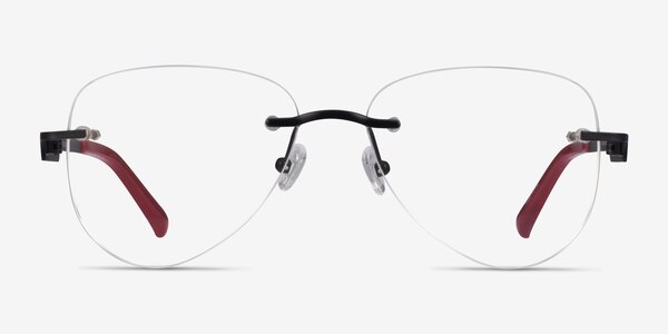 Ride Black Burgundy Metal Eyeglass Frames