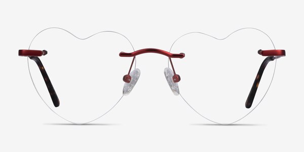Amore Red Metal Eyeglass Frames