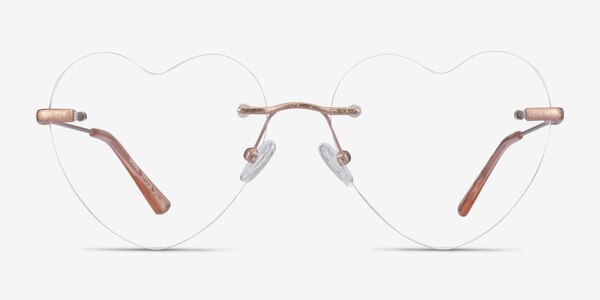 Spark Glitter Rose Gold Métal Montures de Lunette de vue