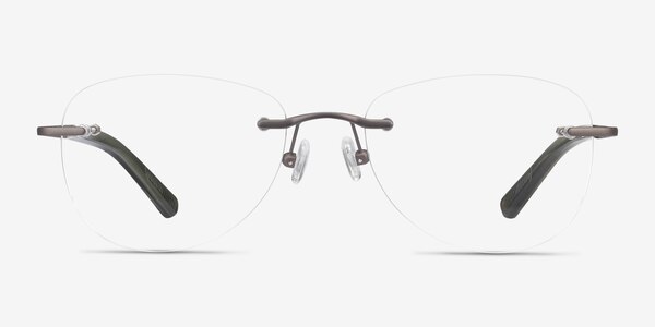 Smooth Dark Gunmetal Titane Montures de Lunette de vue