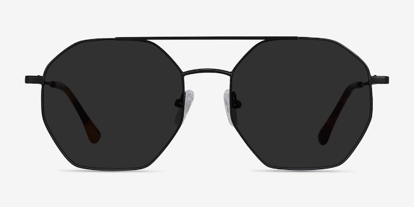 Sun Eight Black Metal Sunglass Frames