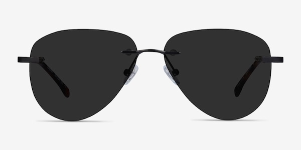 Locket Black Metal Sunglass Frames