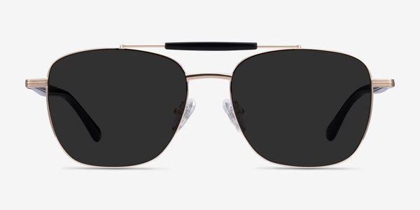 Jackson Gold Black Acétate Soleil de Lunette de vue
