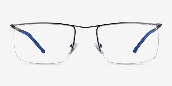 Point Gunmetal Metal Eyeglass Frames