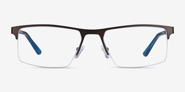 Interception Brown Blue Metal Eyeglass Frames