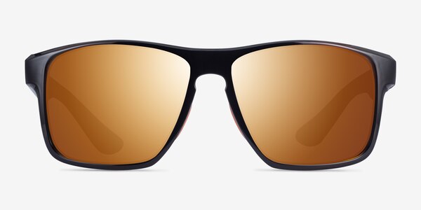 Running Black Orange Plastic Sunglass Frames