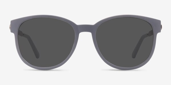 Terracotta Matte Gray Plastic-metal Sunglass Frames