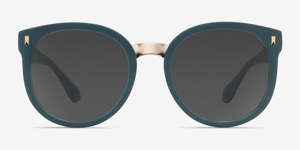 Vedette Matte Green Plastic-metal Sunglass Frames