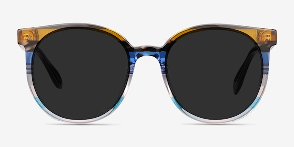 Valence Brown Blue Acetate Sunglass Frames
