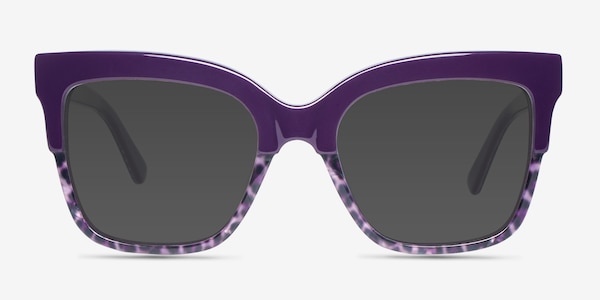 Intrigue Purple Leopard Acetate Sunglass Frames