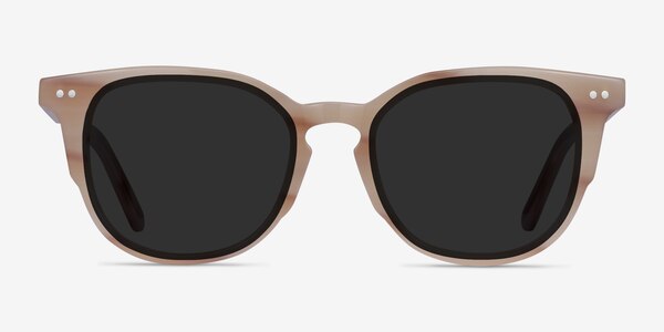 Emilie Brown Striped Acetate Sunglass Frames