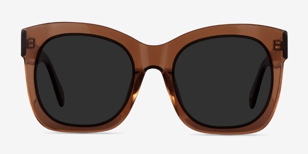 Claudette Clear Brown Acétate Soleil de Lunette de vue
