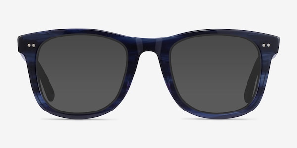 Nevada Blue Striped Acetate Sunglass Frames