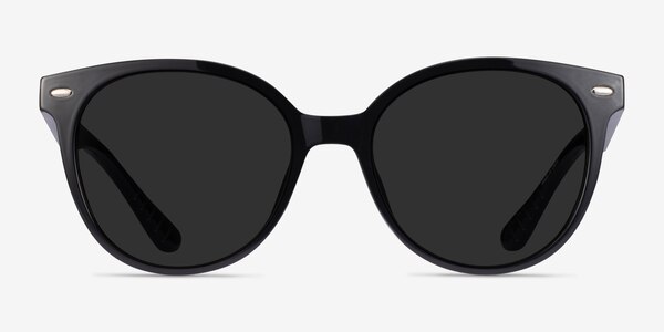 Domino Black Plastic Sunglass Frames