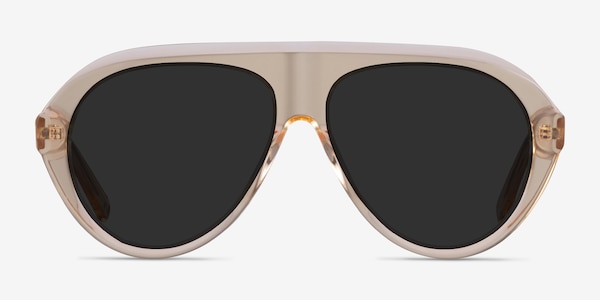 Map Clear Brown Acetate Sunglass Frames