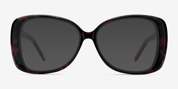 Marilyn Black Red Acétate Soleil de Lunette de vue