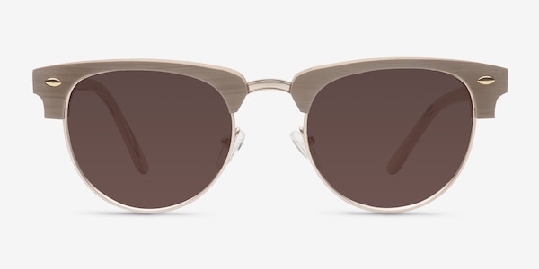 The Hamptons Oak & Silver Acetate-metal Sunglass Frames