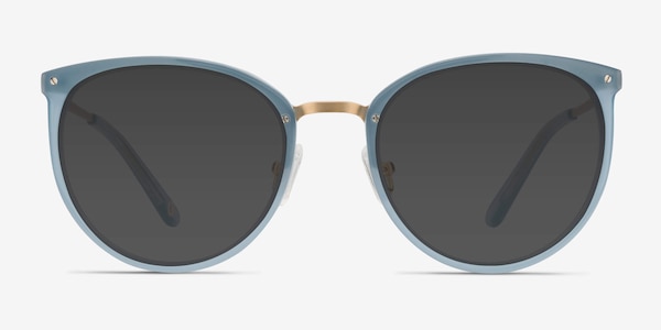Crush Frosted Blue Acetate-metal Sunglass Frames