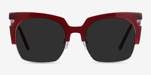Ilsa Burgundy Acetate-metal Sunglass Frames