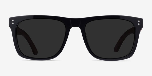 Grow Black & Wood Wood-texture Sunglass Frames