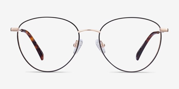Lila Black & Gold Titane Montures de Lunette de vue