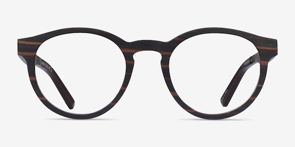 Jungle Striped Dark Wood Wood-texture Eyeglass Frames