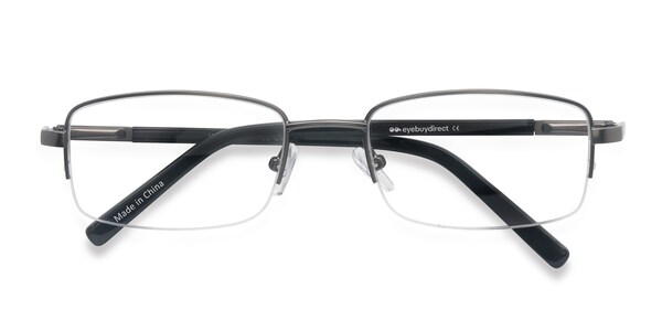 Hiro | Gunmetal Metal Eyeglasses | EyeBuyDirect