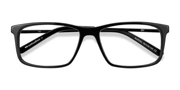 Marvel | Black | Men Acetate Eyeglasses | EyeBuyDirect