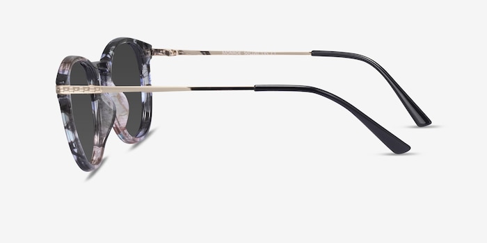 Monroe Pink/Floral Plastic Sunglass Frames from EyeBuyDirect, Side View