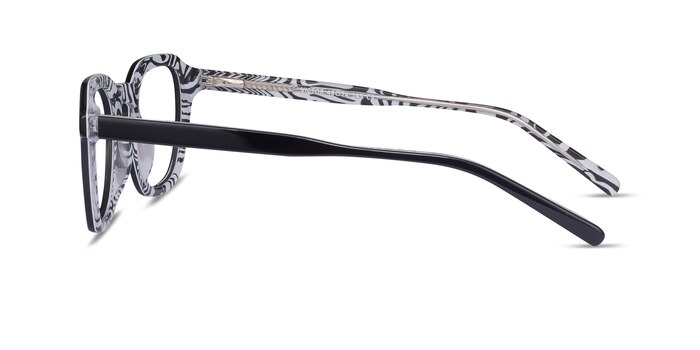 Victor - Geometric Black & Zebra Frame Eyeglasses | EyeBuyDirect