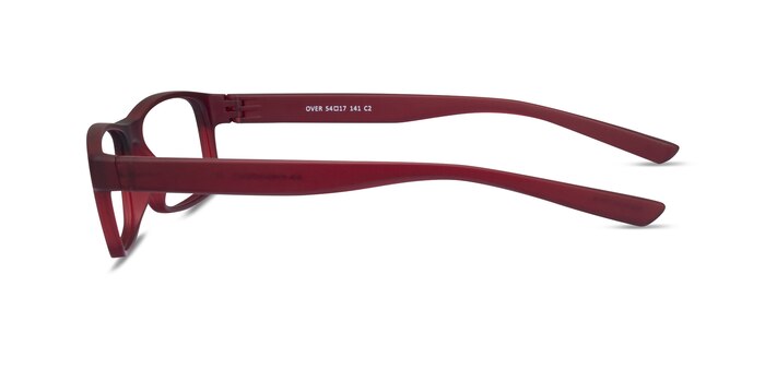 red frame reading glasses