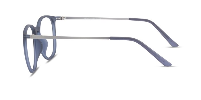 Naomi - Round Matte Blue Frame Glasses For Women ...
