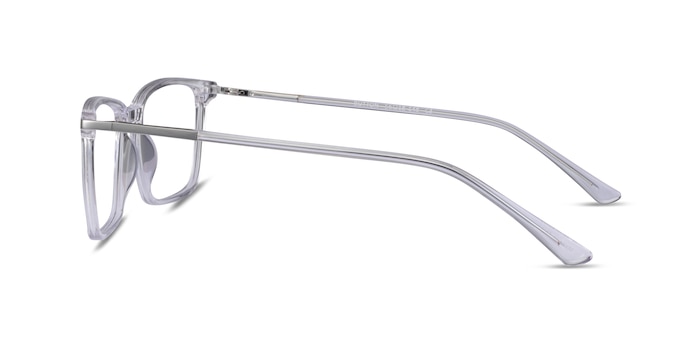 Button - Rectangle Clear Frame Glasses For Men | EyeBuyDirect