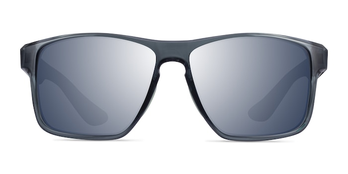 Running - Rectangle Gray Green Frame Sunglasses For Men | EyeBuyDirect